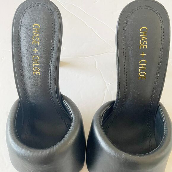Chase + Chloe Divine 7 Womens Casual Stiletto Square Toe Sandals Black Size 8.5 - Picture 3 of 10